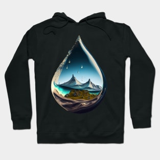 mountain in a droplet of water Hoodie